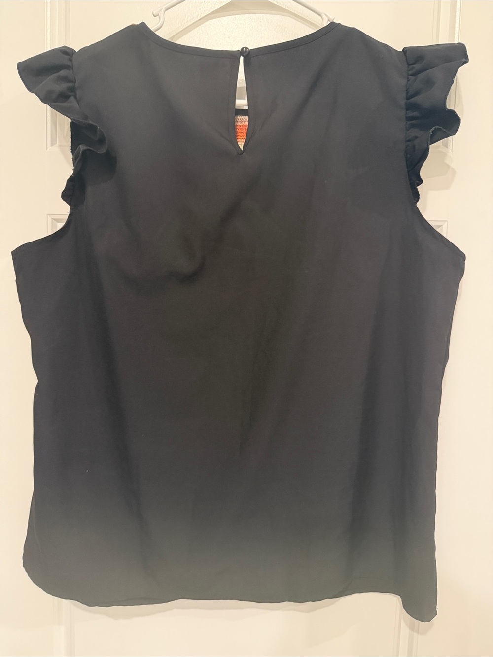 SHEIN Black Camisole with Orange and Cream Embroidered Yoke - Picture 4 of 5